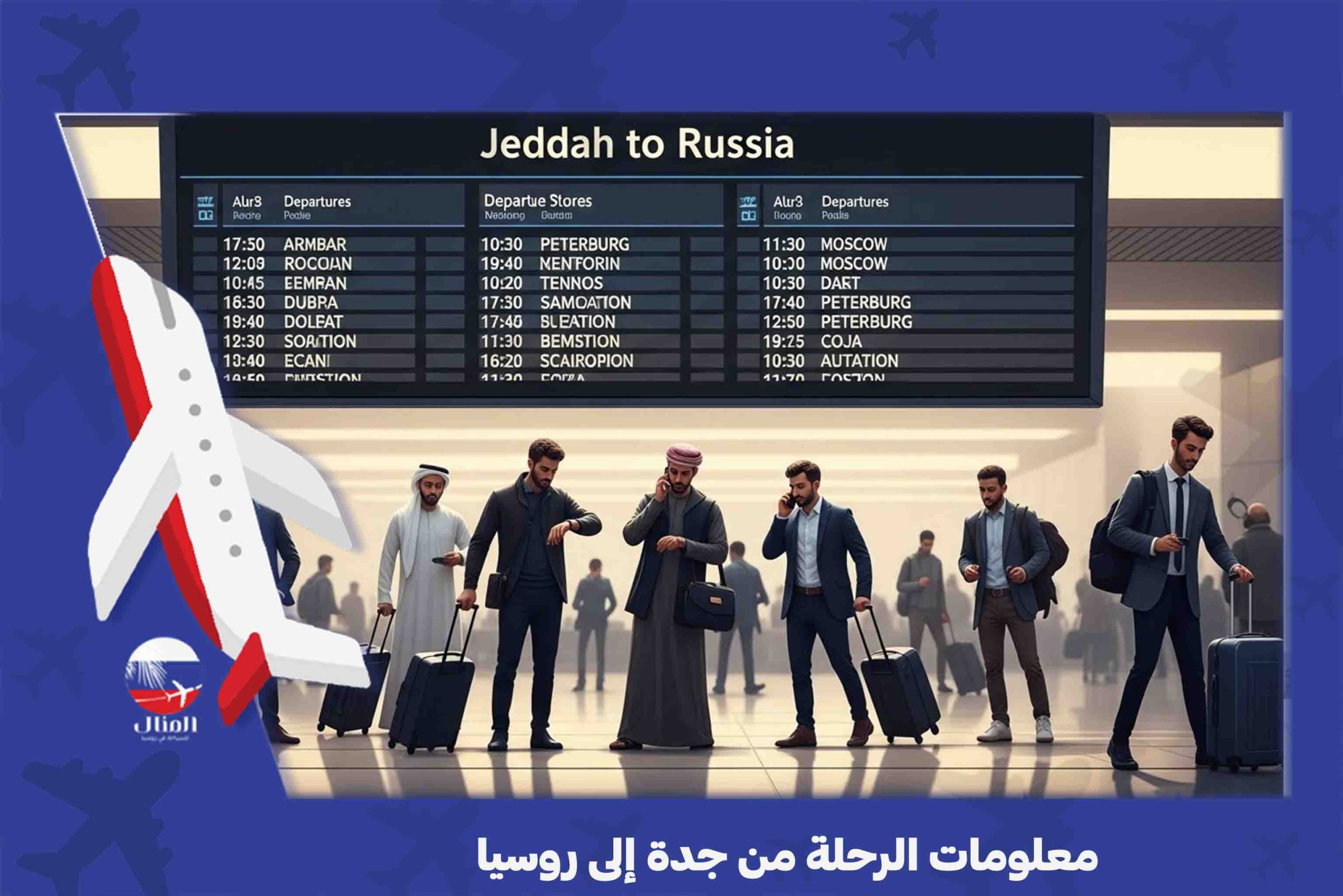 مدة الرحلة من جدة إلى موسكو